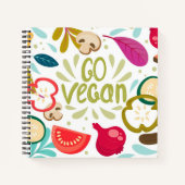 Go Vegane Rezept-Notebooks Notizblock (Vorderseite)