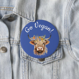 Go Vegane Tierrechte Kuh Button