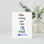 Go Verlassen Funny Inspiration Typografy Art Postc Postkarte (Stehend Vorderseite)