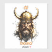 GO VIKINGS HOCHSCHULE MASCOT CUSTOMIZE AUTO AUFKLEBER (Blatt)