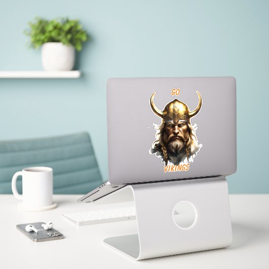 GO VIKINGS HOCHSCHULE MASCOT CUSTOMIZE AUTO AUFKLEBER (Laptop auf Schreibtisch)