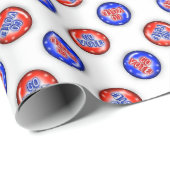 Go Vote Pins Wrapping Paper Geschenkpapier (Rolleneckpunkt)