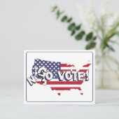 Go Vote! Wahlaufforderungs Postkarte (Stehend Vorderseite)