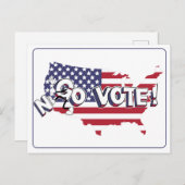 Go Vote! Wahlaufforderungs Postkarte (Vorne/Hinten)