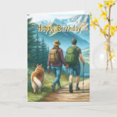 Go Wanderfreuden zum Geburtstag Karte (Gelbe Blume)