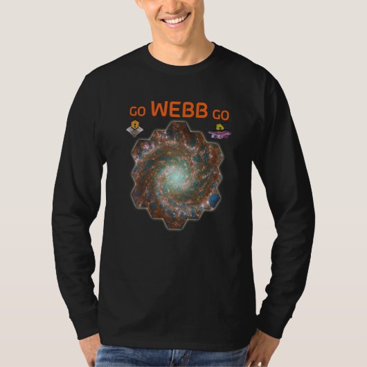 GO WEBB GO Webb Space Telescope Phantom Galaxy M74 T-Shirt (Vorderseite)