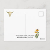 GO WEST BUFFALO FUNNY WESTERN THEMA Postkarte (Rückseite)