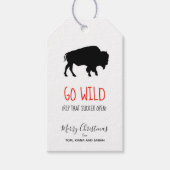 Go Wild Black Buffalo Black and White Kariert ID60 Geschenkanhänger (Vorderseite)