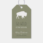 Go Wild Buffalo Adventures Muster White ID602 Geschenkanhänger (Vorderseite)