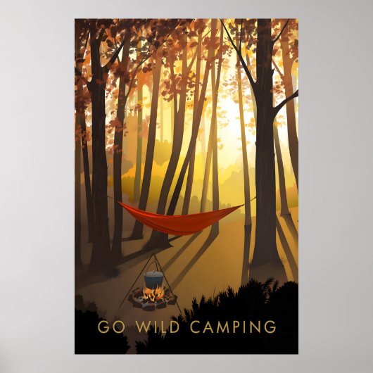 Go Wild Camping Travel Poster (Vorne)