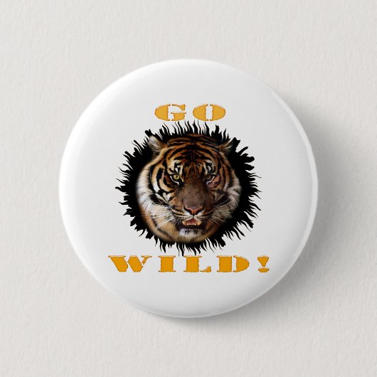 Go Wild Tiger Button (Vorderseite)
