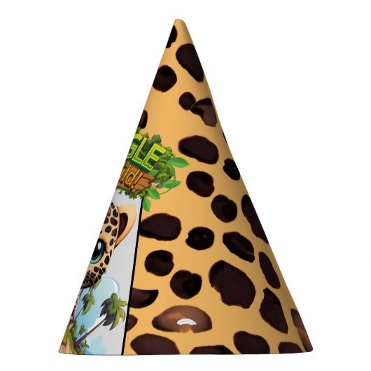 Go Wilde Katze, Leopard Print, Tropical Wildlife � Partyhütchen (Rechts)