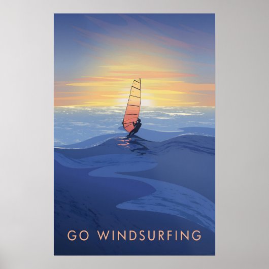 Go Windsurfing Travel Poster (Vorne)