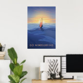 Go Windsurfing Travel Poster (Heimbüro)