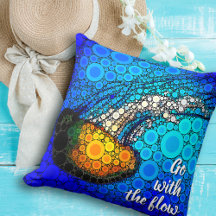 "Go with Flow" Fun, Ocean Jellyfish Circle Art