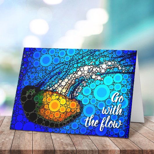 Go with Flow Fun Ocean Jellyfish Modernes Skript Karte