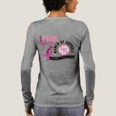 "Go with Pink" Ladys Long Sleeve Tri-Blend Shirt (Rückseite)