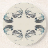 Go With the Flow - Acrylic Pouring Getränkeuntersetzer (Vorne)