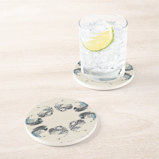 Go With the Flow - Acrylic Pouring Getränkeuntersetzer (Seite)