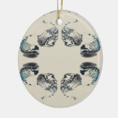 Go With the Flow - Acrylic Pouring Keramik Ornament (Links)