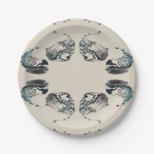 Go With the Flow - Acrylic Pouring Pappteller (Vorderseite)