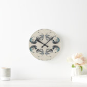 Go With the Flow - Acrylic Pouring Runde Wanduhr (Zuhause)