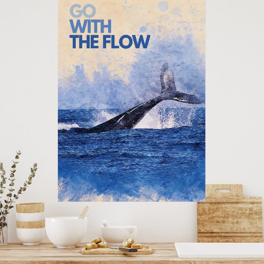 Go with the flow C Poster (Küche)