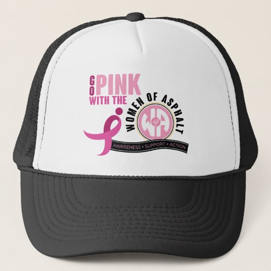 "Go with the Pink" Trucker Hat Truckerkappe (Vorderseite)