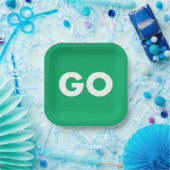 Go-Zeichen Pappteller (Party)