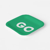 Go-Zeichen Pappteller (Gewinkelt)