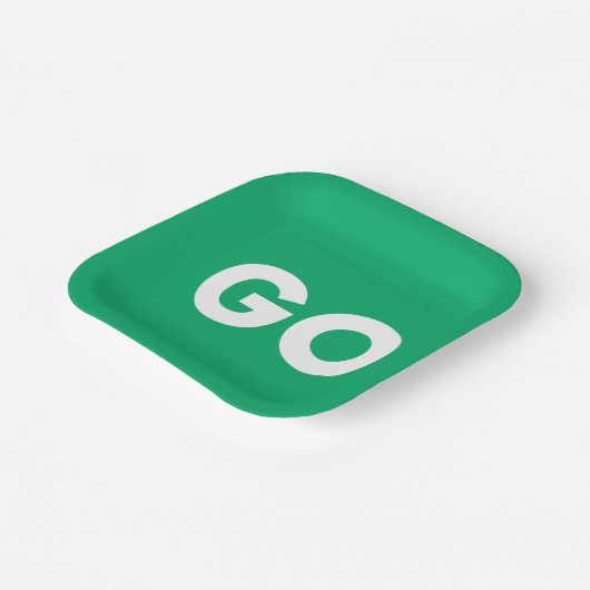 Go-Zeichen Pappteller (Gewinkelt)