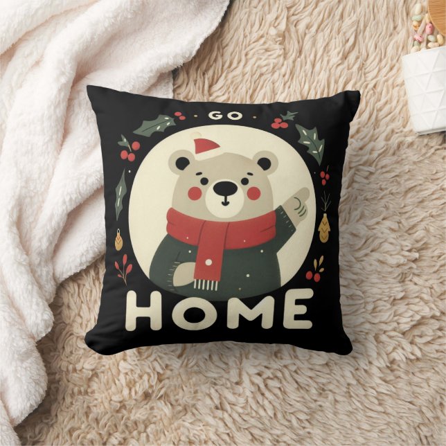 Go Zuhause Weihnachtsbär Kissen (Decke)