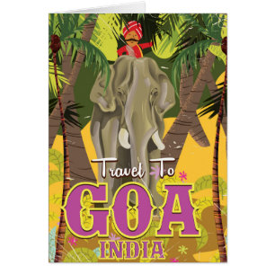 Goa Elefant indischer Urlaubsposter