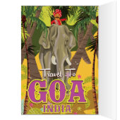 Goa Elephant indianisches Urlaubsposter (Innen (Links))