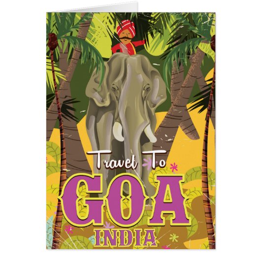 Goa Elephant indianisches Urlaubsposter (Vorne)