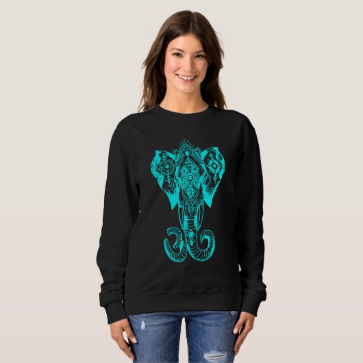 GoA Elephant - Psychedelic Trance - OM Psytrance Sweatshirt (Vorne ganz)