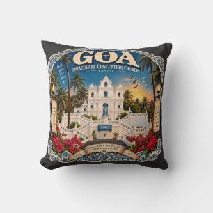 Goa Immaculate Conception Kirche Panaji – Vintage Kissen