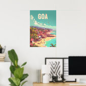Goa India Coastro Retro Art Travel Poster (Heimbüro)
