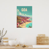 Goa India Coastro Retro Art Travel Poster (Küche)