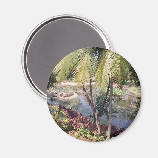 Goa India Garden Magnet (Vorderseite/Rückseite)