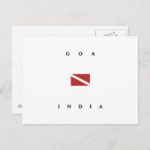 Goa India Scuba Dive Flag Postkarte (Vorne/Hinten)