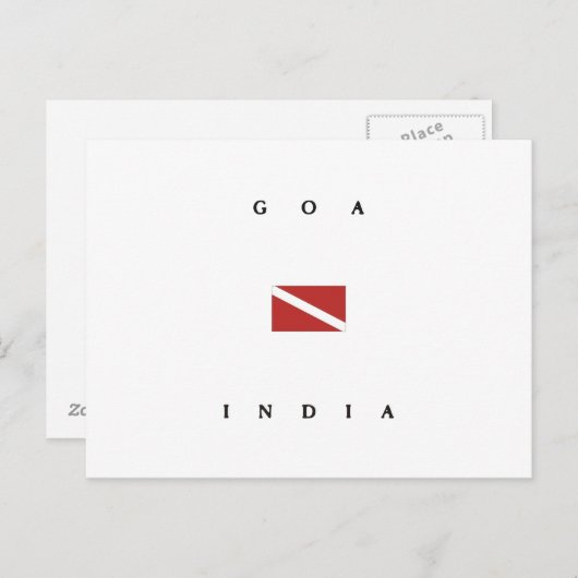 Goa India Scuba Dive Flag Postkarte (Vorne/Hinten)