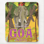 Goa India Vintage Reiseplakat Mousepad (Vorne)