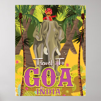 Goa India Vintage Reiseplakat Poster