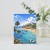 Goa Indien Postkarte (Stehend Vorderseite)