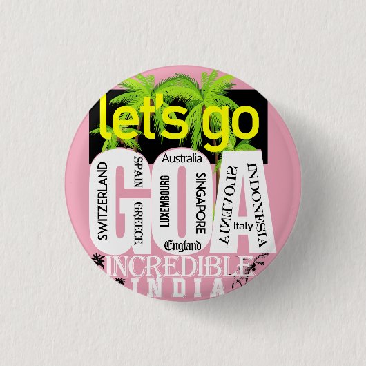 Goa Tourismus Button (Vorderseite)