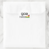 Goa Trance Music mit Stereo Equalizer Runder Aufkleber (Tasche)