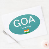 Goa University* (Indien) Oval Sticker im Euro-Stil (Umschlag)