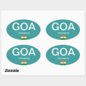 Goa University* (Indien) Oval Sticker im Euro-Stil (Blatt)