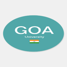 Goa University* (Indien) Oval Sticker im Euro-Stil
